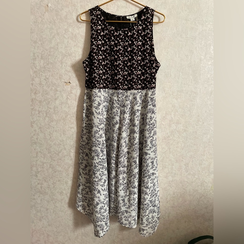 Simply Noelle women's large / extra large sleeveless floral midi dress NWT